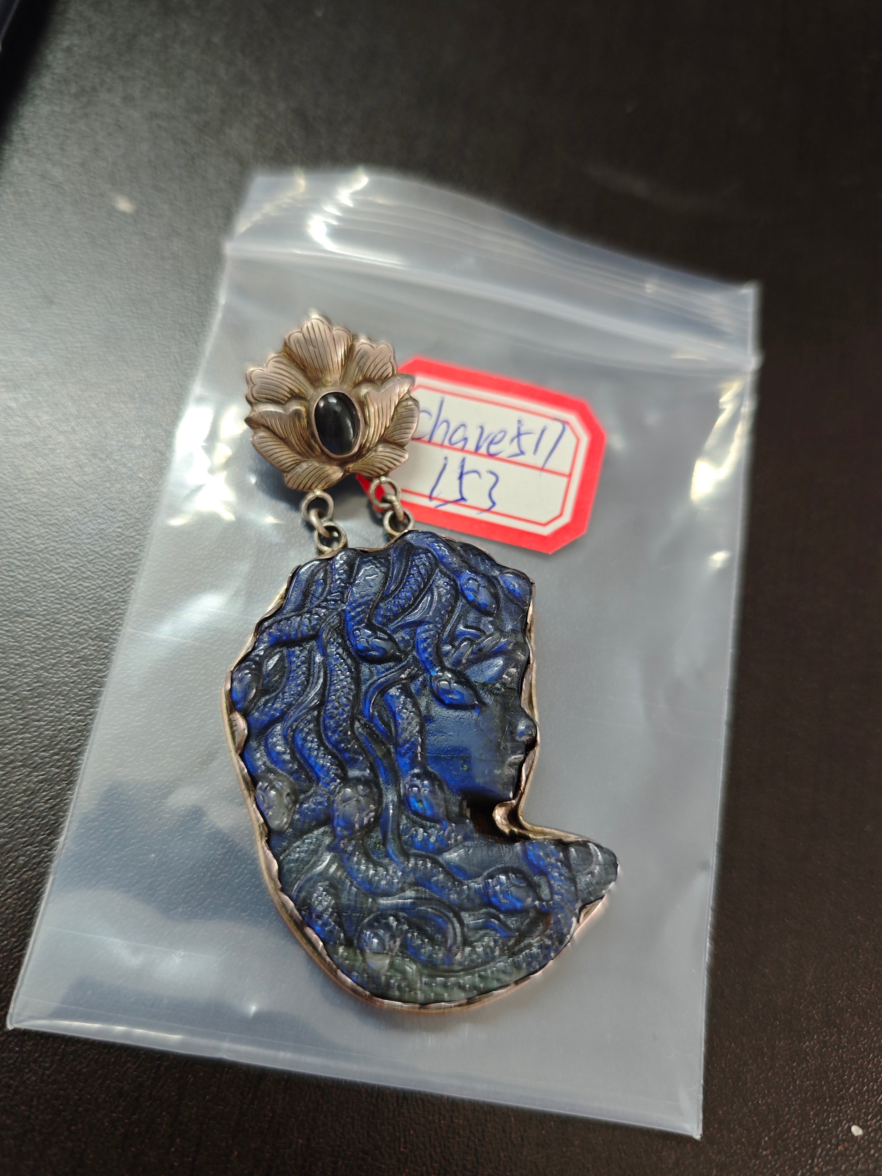 Medusa Labradorite Pendant, 925 Sterling Silver
